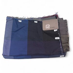 Italian Silk Neckwear Fabric Panels (2pcs) – 100% Silk, No Cuts